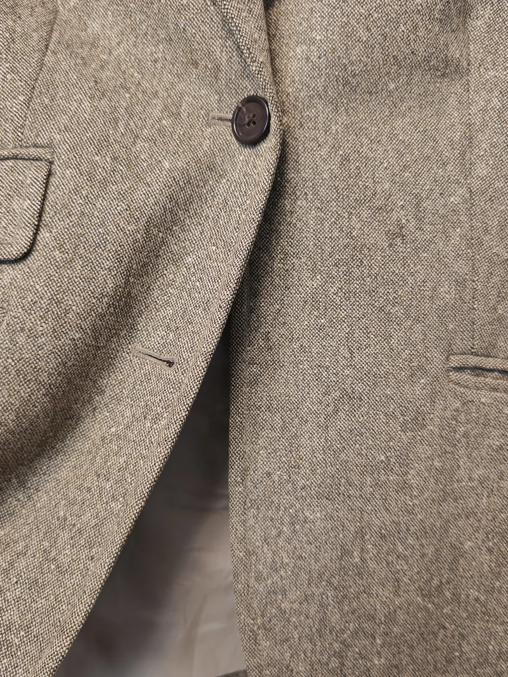 J. Crew Women's Tweed Single-Button Wool Blazer in Heathered Taupe